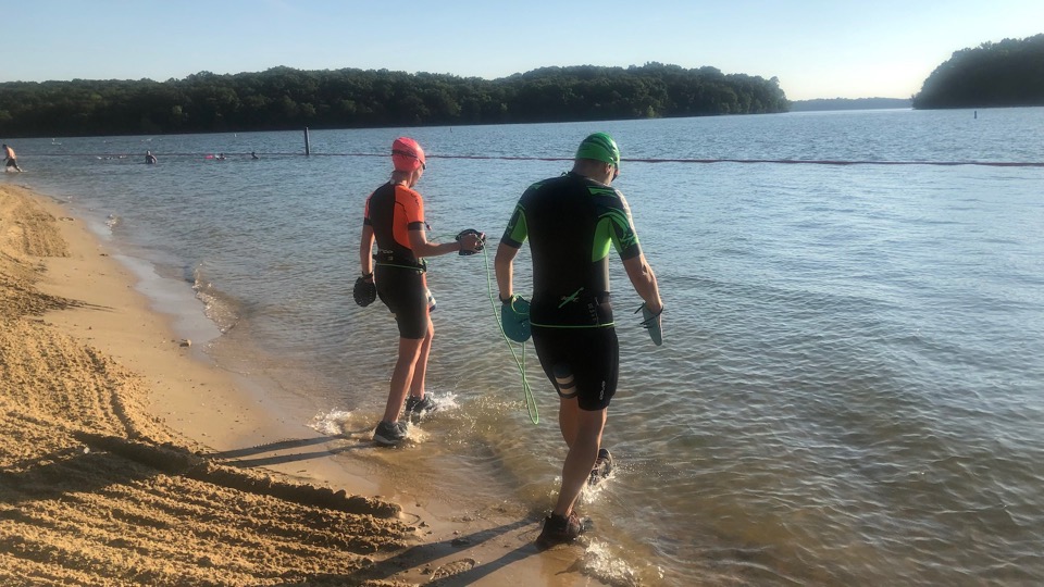 You are currently viewing The Highlight Of Day One At Camp Was SwimRun Practice